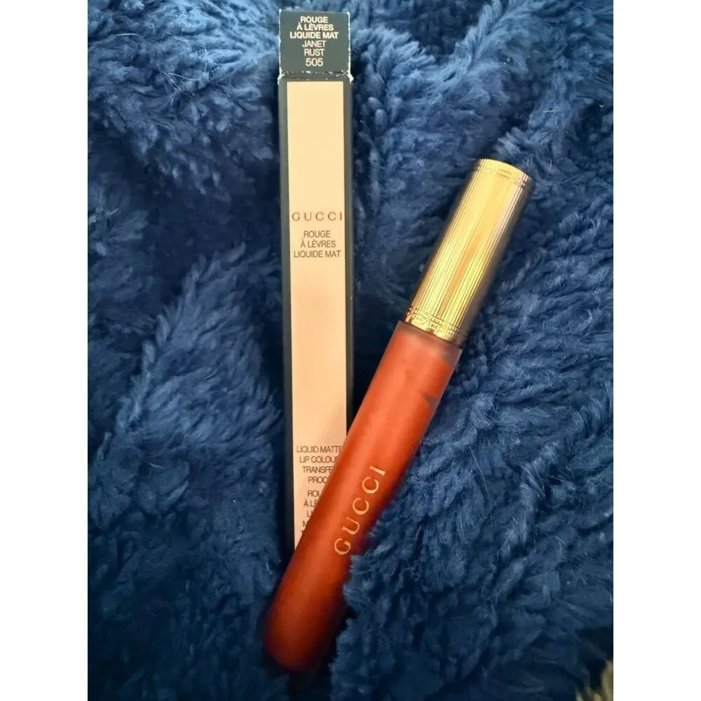 NIB Gucci Rouge à Lèvres Liquide Mat Lipstick in 505 Janet Rust